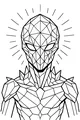 Free Alien Coloring Page - Geometric Crystal Portrait (Printable PDF)