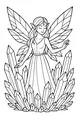 Free Fairy Coloring Page - Crystal Grove Fairy Girl (Printable PDF)