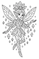 Free Fairy Coloring Page - Gemwing Girl With Crystal Wings (Printable PDF)