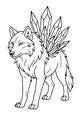 Free Wolf Coloring Page - Crystal-Backed Fantasy Wolf (Printable PDF)