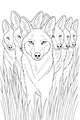 Free Coyote Coloring Page - Family Pack in Tall Grass (Printable PDF)
