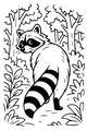 Free Raccoon Coloring Page - Sneaky Forest Path Explorer (Printable PDF)