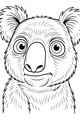 Free Koala Coloring Page - Cute Furry Face Close-Up (Printable PDF)