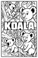 Free Koala Coloring Page - Cute Cartoon Koalas in Forest Scenes (Printable PDF)