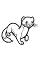 Free Weasel Coloring Page - Cute Cartoon With Bushy Tail (Printable PDF)