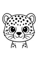 Free Cheetah Cub Coloring Page - Cute Spotted Cartoon (Printable PDF)