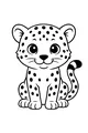 Free Cheetah Cub Coloring Page - Smiling Cartoon With Spots (Printable PDF)