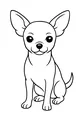Free Dog Coloring Page - Tiny Pup With Big Pointy Ears (Printable PDF)