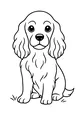 Free Puppy Coloring Page - Cute Floppy-Eared Dog on Grass (Printable PDF)