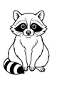 Free Raccoon Coloring Page - Cute Forest Friend Sitting (Printable PDF)