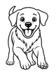 Free Puppy Dog Coloring Page - Happy Pup Running Forward (Printable PDF)