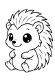 Free Hedgehog Coloring Page - Cute Cartoon Woodland Friend (Printable PDF)