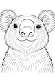 Free Koala Coloring Page - Smiling Fluffy Face (Printable PDF)