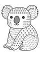 Free Koala Coloring Page - Cute Sleepy Cartoon Koala (Printable PDF)
