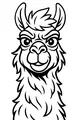 Free Llama Coloring Page - Fluffy Smiling Llama Face (Printable PDF)