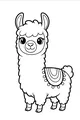 Free Llama Coloring Page - Fluffy Llama With Fancy Blanket (Printable PDF)