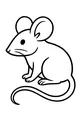 Free Mouse Coloring Page - Cute Cartoon Mouse With Big Ears (Printable PDF)