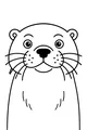 Free Otter Coloring Page - Cute Whiskery Face Close-Up (Printable PDF)