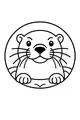 Free Otter Coloring Page - Whiskered River Otter Portrait (Printable PDF)
