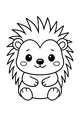 Free Porcupine Coloring Page - Cute Cartoon With Spiky Quills (Printable PDF)