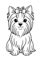 Free Puppy Coloring Page - Cute Princess Dog with Bow (Printable PDF)