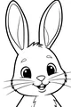 Free Rabbit Coloring Page - Bright-Eyed Bunny with Wiggly Whiskers (Printable PDF)