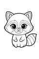 Free Raccoon Coloring Page - Cute Cartoon With Stripey Tail (Printable PDF)