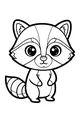 Free Raccoon Coloring Page - Cute Big-Eyed Cartoon Friend (Printable PDF)