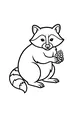 Free Raccoon Coloring Page - Cute Pinecone Picnic Scene (Printable PDF)