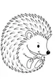 Free Hedgehog Coloring Page - Cute Cartoon Curled in a Ball (Printable PDF)