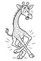 Free Giraffe Coloring Page - Silly Cartoon With Big Eyes (Printable PDF)