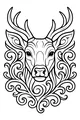 Free Deer Coloring Page - Whirlwind Antlers in Forest Breeze (Printable PDF)