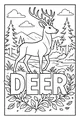 Free Deer Coloring Page - Majestic Stag in Mountain Forest (Printable PDF)