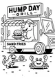 Free Camel Coloring Page - Hump Day Grill Desert Snack Time (Printable PDF)