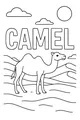 Free Camel Coloring Page - One-Hump Desert Scene (Printable PDF)