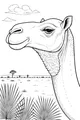 Free Camel Coloring Page - Gentle Desert Scene (Printable PDF)