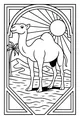 Free Camel Coloring Page - Gentle Camel in Sunny Desert (Printable PDF)