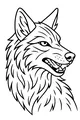 Free Coyote Coloring Page - Smiling Desert Trickster Close-Up (Printable PDF)