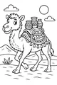 Free Camel Coloring Page - Cheery Desert Delivery Scene (Printable PDF)
