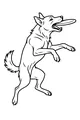Free Dog Coloring Page - Fluffy Pup Jumping for Frisbee (Printable PDF)