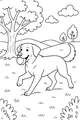 Free Dog Coloring Page - Happy Pup Running With Ball (Printable PDF)