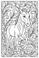 Free Donkey Coloring Page - Daisy in a Leafy Garden (Printable PDF)