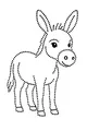 Free Donkey Coloring Page - Smiling Dot-to-Dot Outline for Preschoolers (Printable PDF)