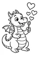 Free Baby Dragon Coloring Page - Blowing Heart Bubbles (Printable PDF)