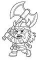 Free Dwarf Warrior Coloring Page - Axe-Ready Fantasy Hero (Printable PDF)