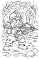 Free Dwarf Coloring Page - Bearded Cave Guard with Crossbow (Printable PDF)