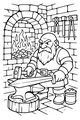 Free Dwarf Blacksmith Coloring Page - Hammering a Sword in the Mountain Forge (Printable PDF)