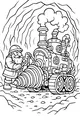 Free Dwarf Coloring Page - Steampunk Miner With Steam Drill (Printable PDF)