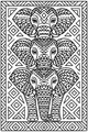 Free Elephant Coloring Page - Stacked Heads With Jazzy Patterns (Printable PDF)