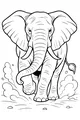 Free Elephant Coloring Page - Mighty Giant Marching Through Dust (Printable PDF)